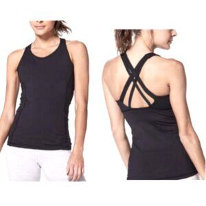 Lululemon Stash N Run Black Tank Bra Size 6